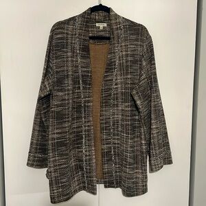 Max Studio Black and Brown Plaid Jacket